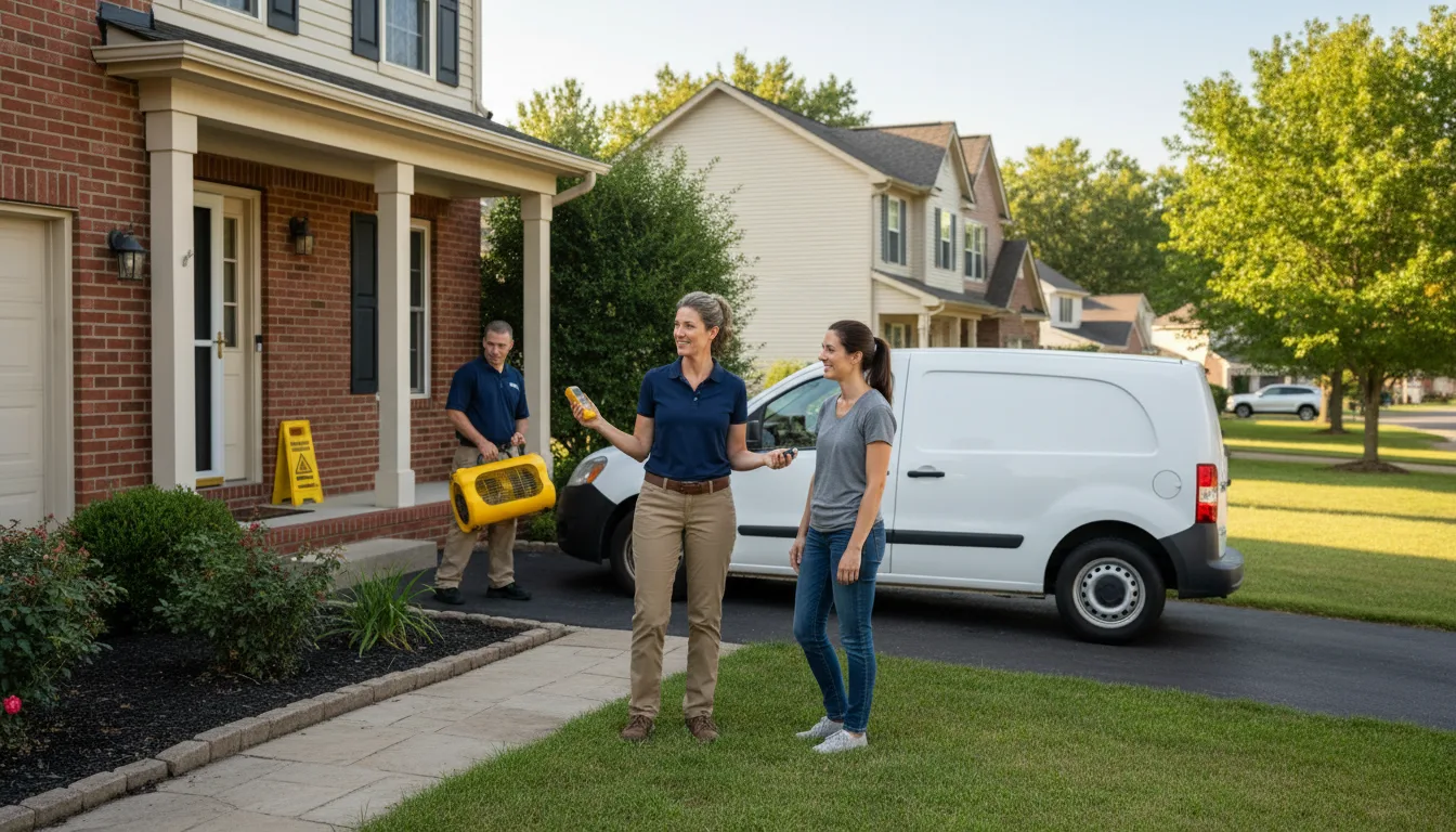 Residential water damage restoration in Maple, NC